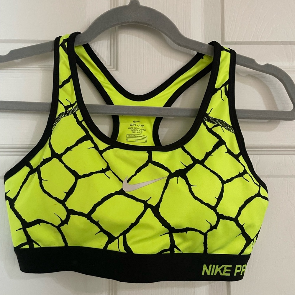 Nike Pro Neon Green Sports Bra